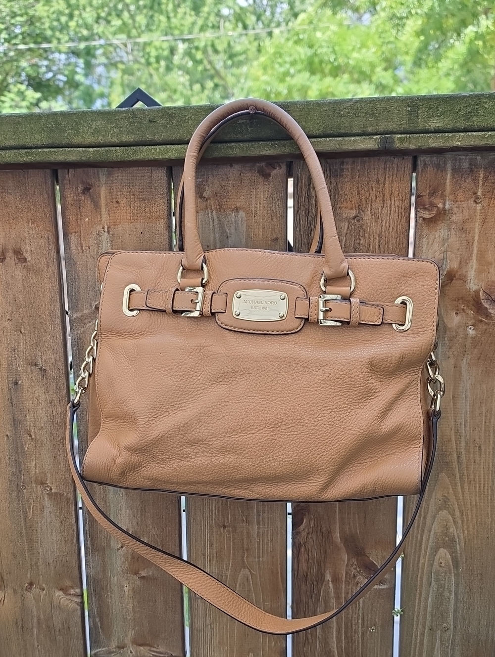Michael Kors Tan Leather Satchel Shoulder Bag